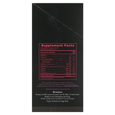 Firma Redmond Trading Company, Relyte Electrolite Mix, mieszana jagoda, 15 paczek, 0,23 uncji (6,5 g)