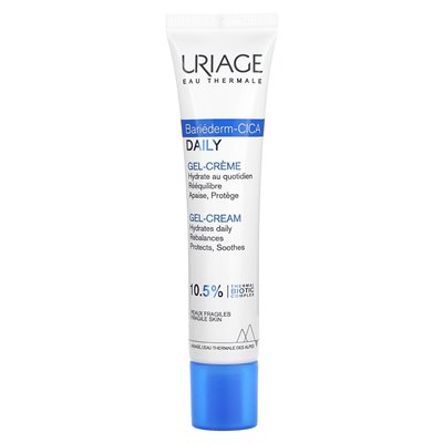 Uriage, Bariéderm-CICA, Daily Gel Cream, Brittle Skin, Fragrance Free, 1.35 fl.Oz (40 ml)