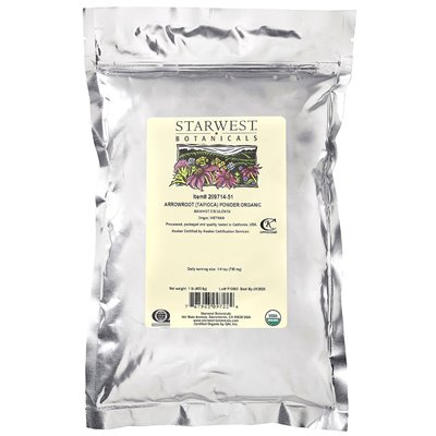Starwest Botanicals, organiczne strzały (tapioka) proszek, 1 funt (453,6 g)