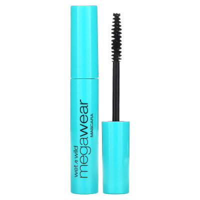 Wet n Wild, Megawear Mascara, C136 bardzo czarny, 0,24 fl oz (7 ml)