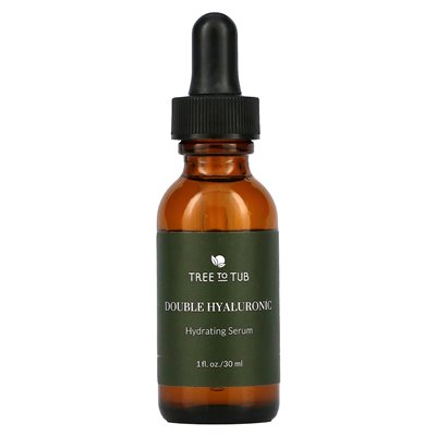 Bath Tree, Hyaluronic Acid Double Serum for Face, Moisturizing and Anti-Aging Face Serum for Dry,