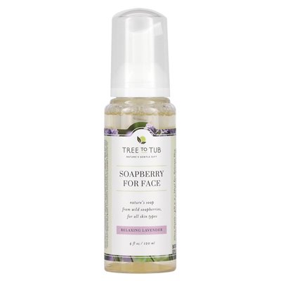 Bath Tree, Foaming Soap Cleansing Face Wash, Moisturizing, pH Balanced for Dry, Sensitive Skin, Lavender