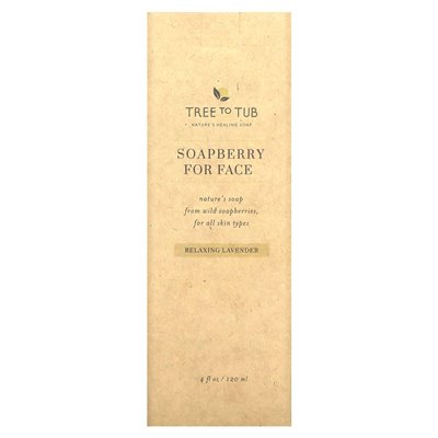Bath Tree, Foaming Soap Cleansing Face Wash, Moisturizing, pH Balanced for Dry, Sensitive Skin, Lavender