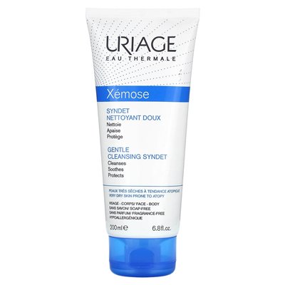 Uriage, xemose, delikatny syndet oczyszczający, bez zapachu, 6,8 fl oz (200 ml)