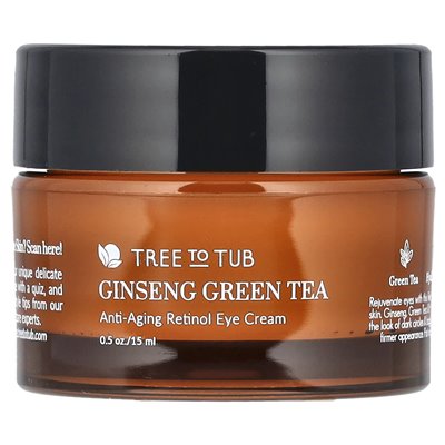 Bath Tree, Grüner Tee Ginseng, Anti-Aging-Augencreme, 0,5 oz (15 ml)