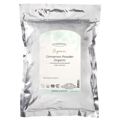 Starwest Botanicals, Organic Cinnamon Powder, 1 funt (453,6 g)