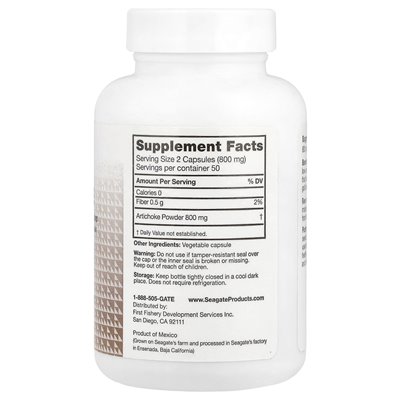 Seagate, Artichoke, 400mg, 100V Capsules