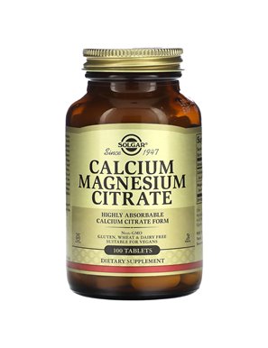 Solgar, Calcium-Magnesium-Citrat, 100 Tabletten Solgar, Calcium-Magnesium-Citrat, 100 Tabletten