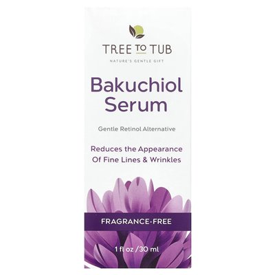 Drzewo do wanny, surowica bakuchiolowa, bez zapachu, 1 fl oz (30 ml) Drzewo do wanny, surowica bakuchiolowa, bez zapachu, 1 fl oz (30 ml)
