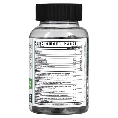 Zhou Nutrition, Supergreens Max, malina, 60 wegański