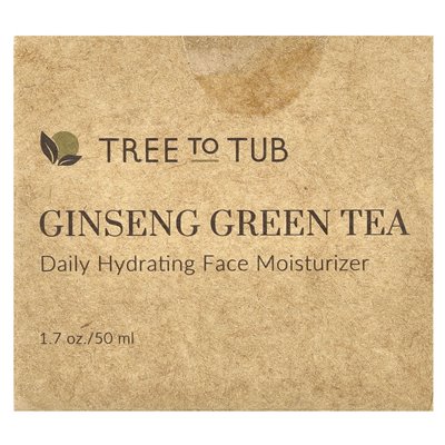 Bath Tree, Grüner Tee und Ginseng, feuchtigkeitsspendende Feuchtigkeitscreme für den täglichen Gebrauch, 50 ml (1,7 oz.)