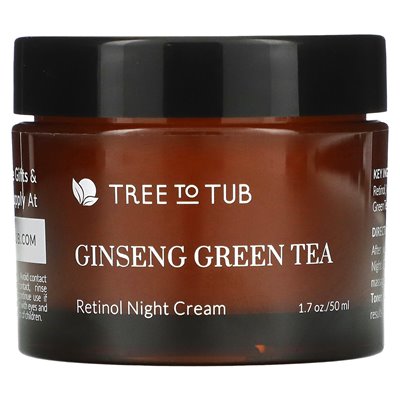 Bath Tree, Retinol Anti-Aging & Wrinkle Moisturizer, Hyaluronsäure-Gesichtscreme für trockene, wr