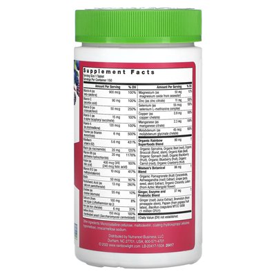 Rainbow Light, Daily Multivitamins One Multiwitamin, 150 tabletek wegetariańskich