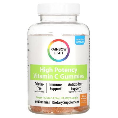 Rainbow Light, vitamin gummy, citrus, 60 gummy