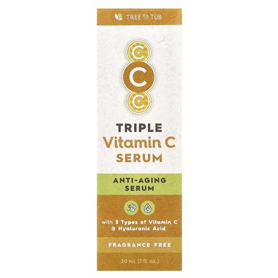 Bath Tree, Triple Vitamin C Serum, Unscented, 1 fl oz (30 ml) Bath Tree, Triple Vitamin C Serum, Unscented, 1 fl oz (30 ml)