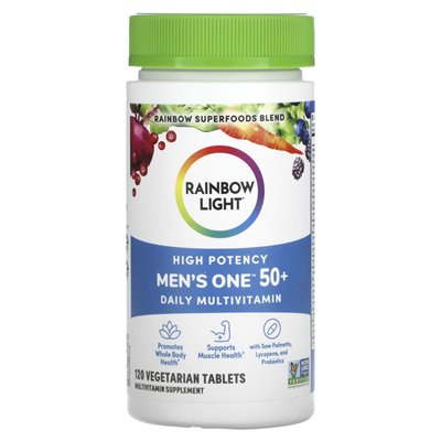 Rainbow Light, Men's One+ Daily Multivitamin, High Strength, 120 Vegetarian Tablets