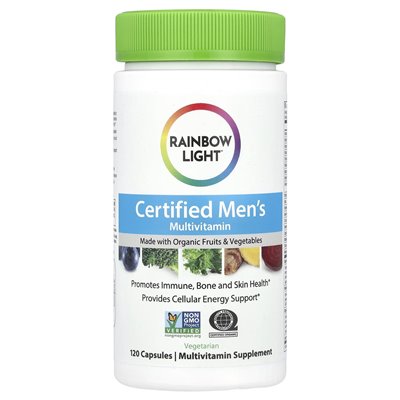 Rainbow Light, certyfikowana multiwitamina męska, 120 kapsułek
