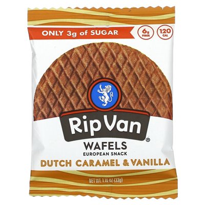 RIP Van Wafels, holländisches Karamell und Vanille, 4 Packungen, 1,16 oz (33 g)