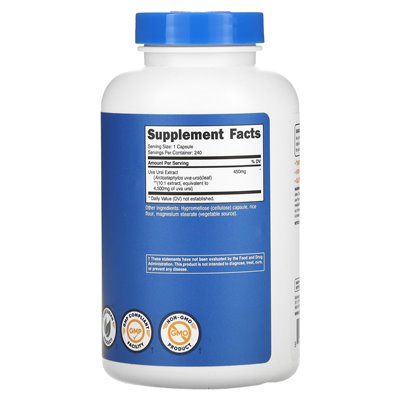 Nutricost, Uva Ursi, 4,500 mg, 240 Capsules Nutricost, Uva Ursi, 4,500 mg, 240 Capsules