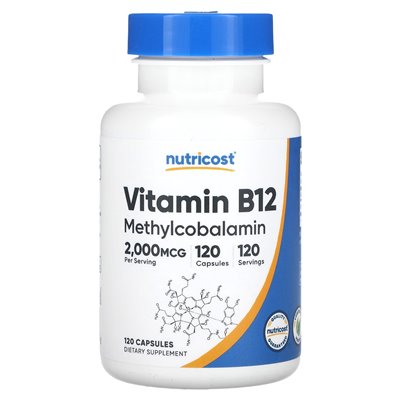Nutricost, Vitamin B12, 2,000 mcg, 120 Capsules Nutricost, Vitamin B12, 2,000 mcg, 120 Capsules