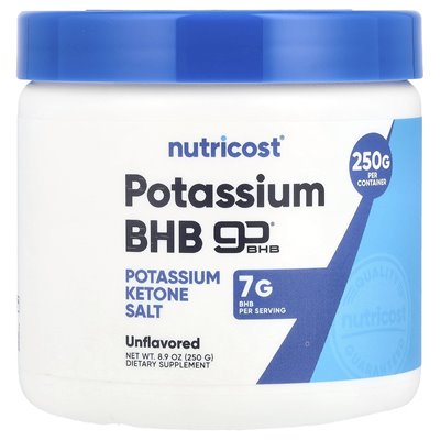 Nutricost, Potassium BHB, Unflavored, 8.8 oz (250 g)
