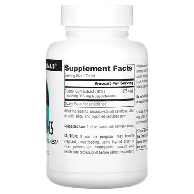 Source Naturals, Guggulsterones, 37.5 mg, 120 tablets