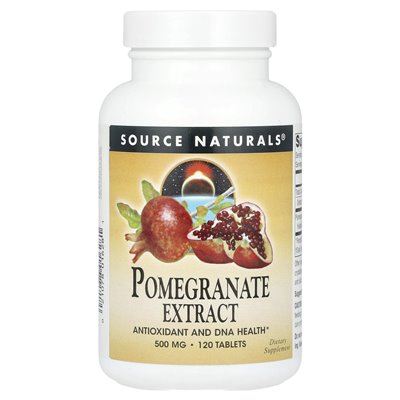 Źródło Naturals, ekstrakt z granatu, 1000 mg, 120 tabletek (500 mg na tablet)