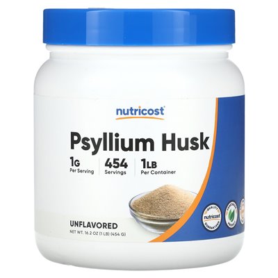 Nutricost, Psyllium Hisk, Unsalted, 16.2 oz (454 g)