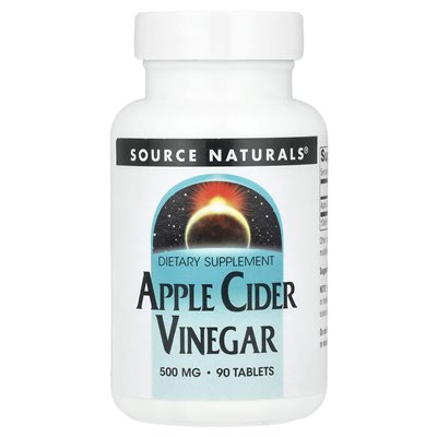 Źródło Naturals, Ocet jabłkowy, 500 mg, 90 tabletek