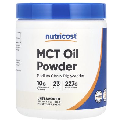 Nutricost, proszek olejowy MCT, bezsłagany, 8,1 uncji (227 g)