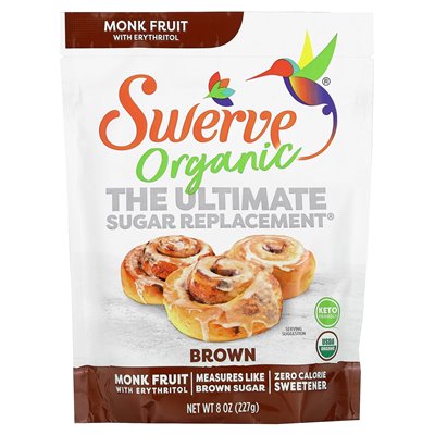 SWERVE, ORGANIC SUGAR CREAM, BROWN, 8 OZ (227 g)