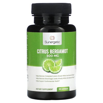 SUNERGEGIC, Citrus Bergamot, 500 mg, 30 kapsułek