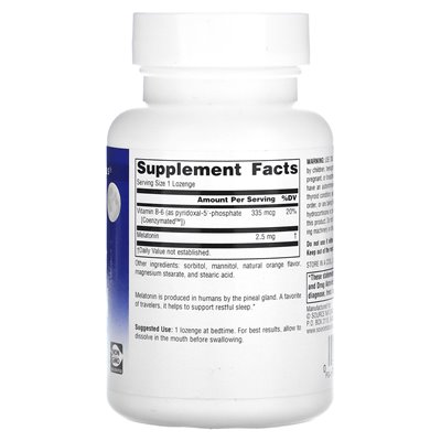 Source Naturals, Melatonin, Orange, 2.5 mg, 240 lozenges