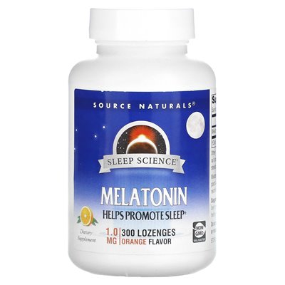 Source Naturals, Nauka o Snie, Melatonina, Pomarańczowa, 1 mg, 300 pastylek Source Naturals, Nauka o Snie, Melatonina, Pomarańczowa, 1 mg, 300 pastylek