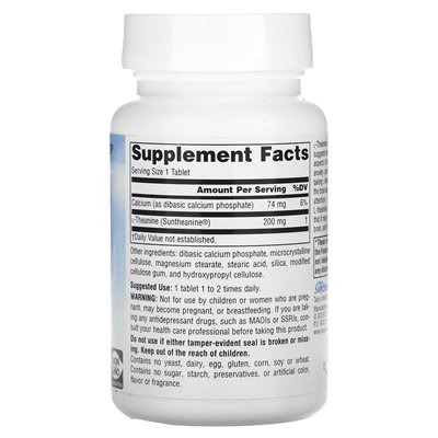 Źródło Naturals, Serene Science, L-Thanine, 200 mg, 60 tabletek
