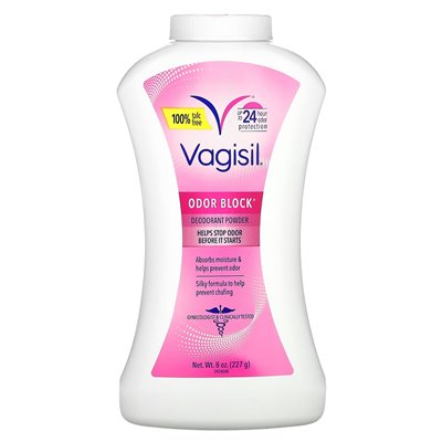 Vagisil, Block Block Dezodorant proszek, 8 uncji (227 g)