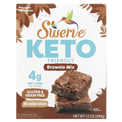 SWERVE, Keto Friendly Brownie Mix, 12 uncji (340 g) SWERVE, Keto Friendly Brownie Mix, 12 uncji (340 g)