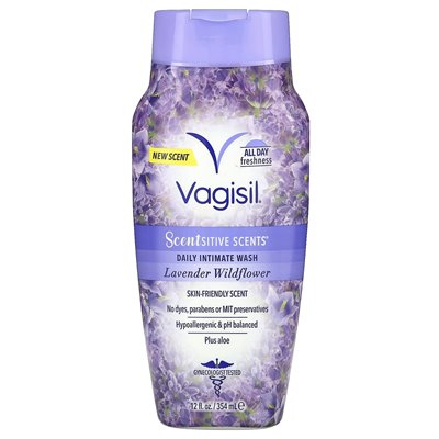 Vagisil, Scentsitive Scents, Daily Intimate Wash, Lavender Wildflower, 12 fl oz (354 ml) Vagisil, Scentsitive Scents, Daily Intimate Wash, Lavender Wildflower, 12 fl oz (354 ml)