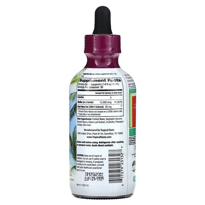 Tropical Oasis, Biotin, maximale Stärke, mit Aloe, 12.500 mcg, 4 fl oz (120 ml)