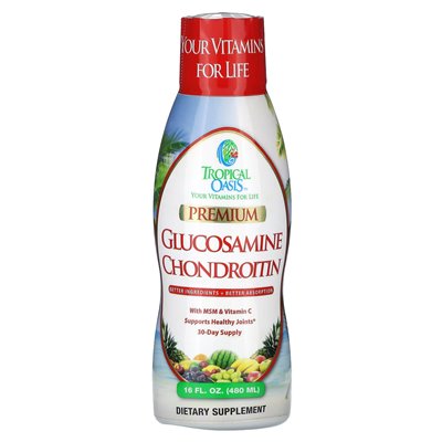Oaza tropikalna, premium glukozamina chondroityna, 16 fl oz (480 ml)