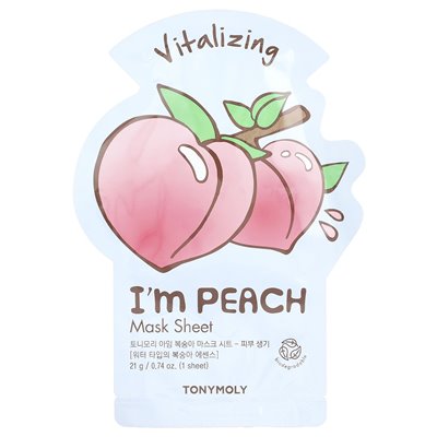 Tonymoly, I'm Peach, Vitalizing Beauty Mask, 1 arkusz, 0,74 uncji (21 g)