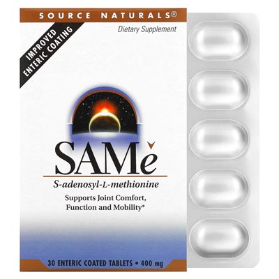 Source Naturals, Same, 400 mg, 30 magensaftresistente Tabletten