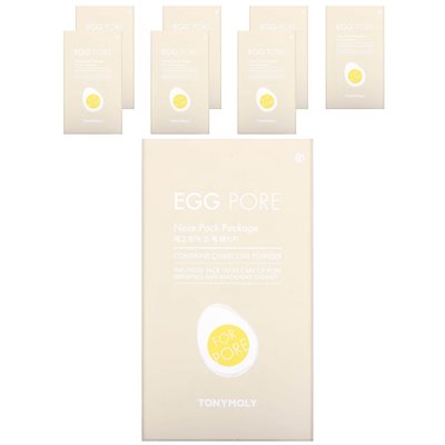 Toniymoly, egg pores, nose pack, 7 packs