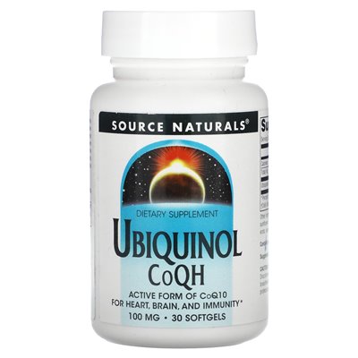 Źródło naturalne, ubikinol, coqh, 100 mg, 30 softgels