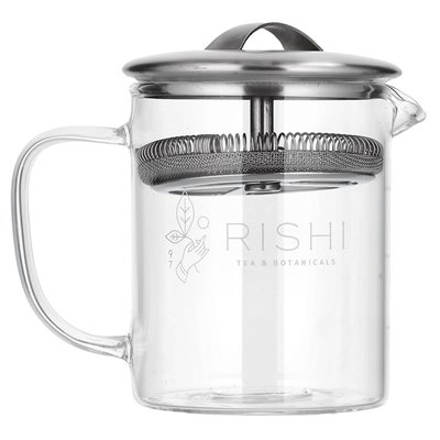 Rishi Tea, Simple Brew ™, borokrzemowa szklana czajniczka, 13,5 fl oz (400 ml) Rishi Tea, Simple Brew ™, borokrzemowa szklana czajniczka, 13,5 fl oz (400 ml)