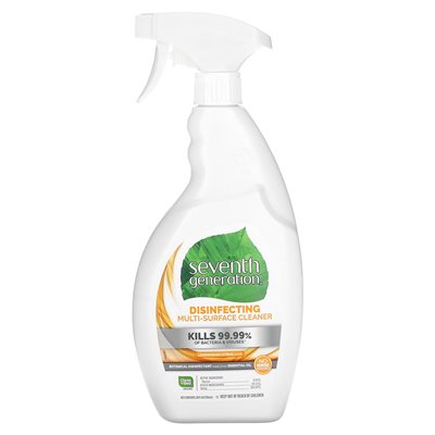 Seventh Generation, Odkażający Środek Czystości do Wszystkich Powierzchni, Cytrynowo-Cytrynowy, 26 uncji fl (768 ml)