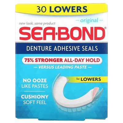 SeaBond, Uszczelki Adhezyjne do Protetyki, Oryginalne, 30 Lowers