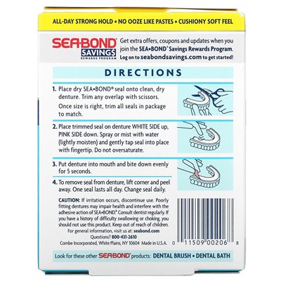 SeaBond, Uszczelki Adhezyjne do Protetyki, Oryginalne, 30 Lowers