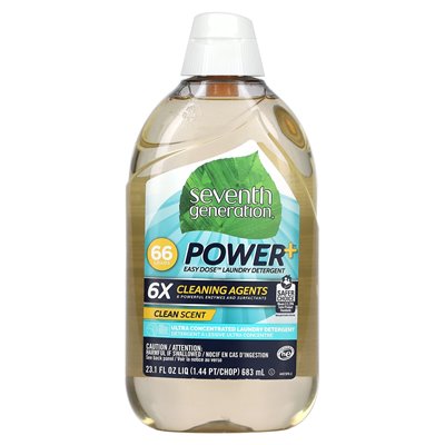 Siódma generacja, moc+ łatwa dawka detergent prania, czysty, 66 obciążeń, 23,1 fl oz (683 ml)