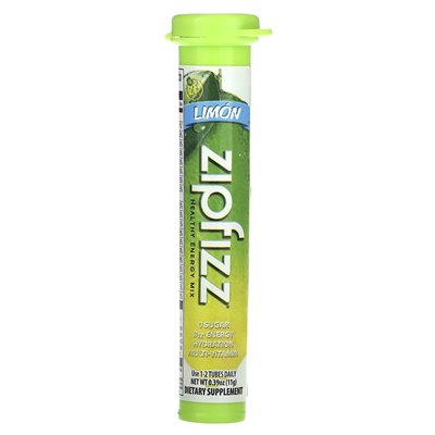 Zipfizz, Zdrowa energia mieszaj z witaminą B12, Limon, 20 rur, 0,39 uncji (11 g) każda